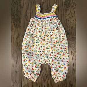 Baby Boden White Floral Romper